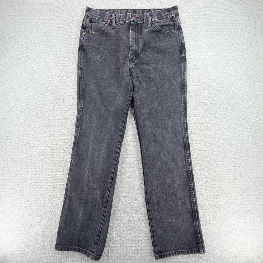 Wrangler 936WBK Cowboy Cut Jeans Mens 32x32 (32x31) Black Slim Fit Western Denim
